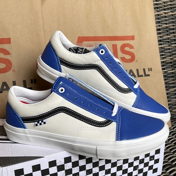 Vans Skate Old Skool Sport Leather True Blue/White mens sneakers - Picture 6 of 16